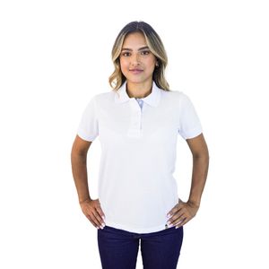 Camiseta tipo polo para mujer blanca