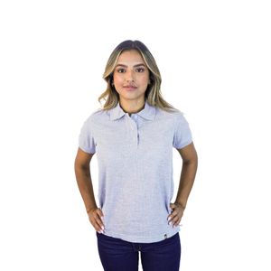 Camiseta tipo polo para mujer gris