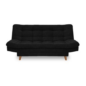 SOFA CAMA MOLTOCHIC LINO NEGRO PATAS DE MADERA