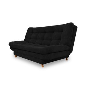 SOFA CAMA MOLTOCHIC LINO NEGRO PATAS DE MADERA