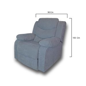 SILLA RECLINABLE GIRATORIA MECEDORA LINO GRIS CLARO
