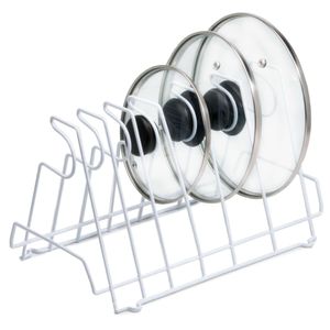 Organizador y Escurridor de Tapas Blanco Essenza 6 puestos