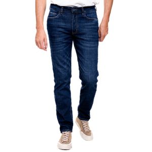 Regular Fit Jeans Tono Oscuro Con Reservas