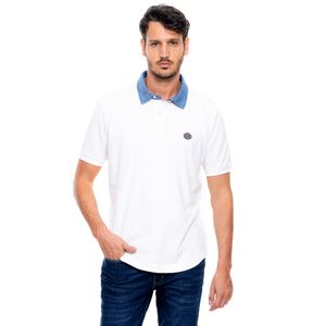 Polo Unicolor Con Cuello Contraste