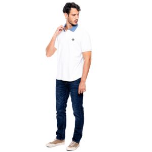Polo Unicolor Con Cuello Contraste