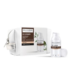 Kit Protector solar CC Cream antimancha tono claro + Neceser de regalo -Bella Aurora