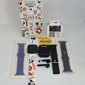 COMBO NIÑOS RELOJ ULTRA KR999 + PULSO OBSEQUIO + AUDIFONOS I12TWS MICKEY