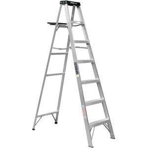 Escalera de tijera tipo III, 6 escalones con bandeja Truper EST-36