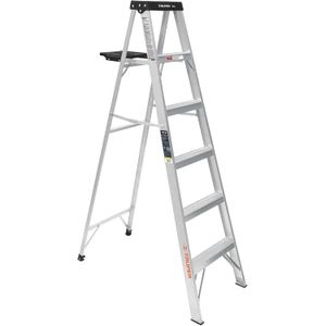 Escalera de tijera tipo III, 6 escalones con bandeja Truper EST-36