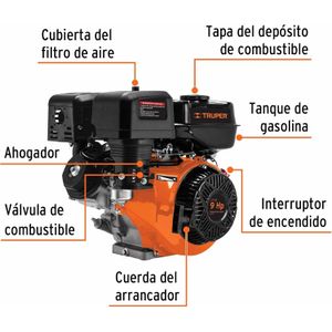 Motor a gasolina 9 HP Truper