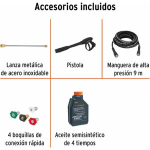 Hidrolavadora con Motor a Gasolina 2800 PSI Truper LAGAS-2800