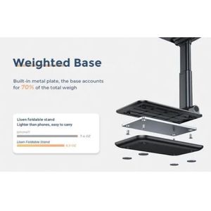 Soporte Base Celular Tablet Escritorio Altura Ajustable V3