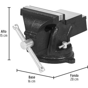 Tornillos de banco base giratoria 360°, 5"hierro gris Pretul TB-5P