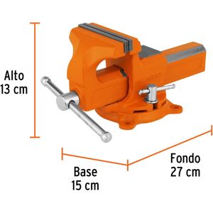 Tornillo de banco 4" tipo europeo de hierro nodular Truper TA-4-L