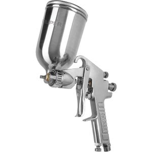Pistola para pintar gravedad LVMP vaso aluminio boquilla 2 mm Truper