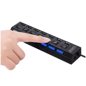 Hub USB 7 Puertos con Interruptor Individual y Luz LED