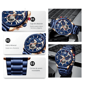 Reloj CURREN 8395 Cronógrafo Para Hombre Azul