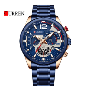 Reloj CURREN 8395 Cronógrafo Para Hombre Azul