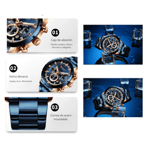 Reloj CURREN 8355 Cronógrafo Para Hombre – Azul