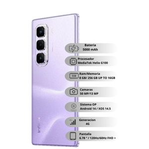 Celular Infinix Hot 50 Pro + 256GB/8GB RAM – Lila