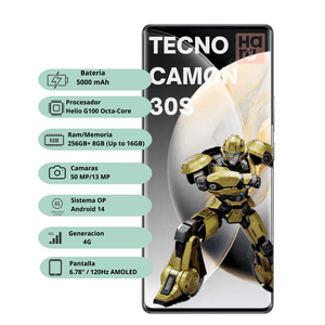 TECNO CAMON 30s 256GB + 8GB Negro