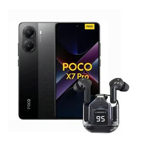Celular Xiaomi Poco X7 PRO 5G 256GB 12RAM negro + Audífono bluetooth