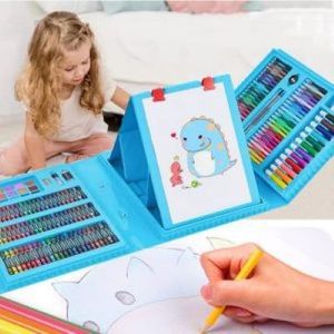 Kit De Arte Infantil De 208 Piezas Azul