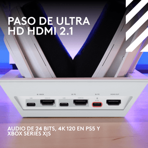 Diadema Gamer Inalámbrica + Base  Logitech Astro A50 X Wht