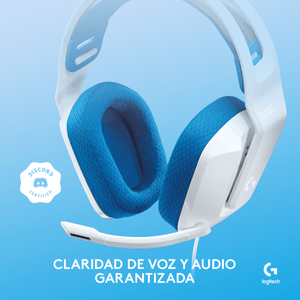 Diadema Gamer Logitech G335  Color  Confort Pc Ps5 Xbox Blanco