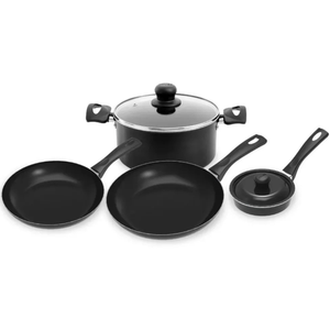 Batería de Cocina 6 Piezas Imusa Antiadherente Tapa de Vidrio Smart 15001067