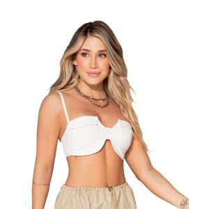 Crop Top Mujer Marfil Atypical 5518