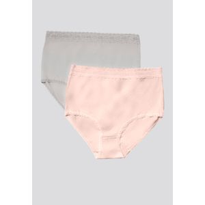 Panty Paq X2 Mujer Palo De Rosa Claro/Gris Claro FI 96637