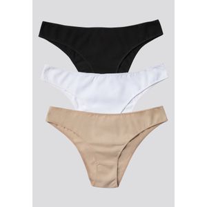 Panty Paq X3 Mujer Negro/Blanco/Piel FI 96450
