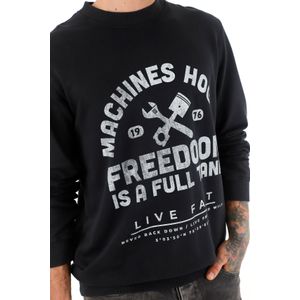 Buzo negro estampado para hombre