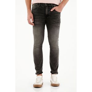 Jean Nudy negro con iluminaciones para hombre