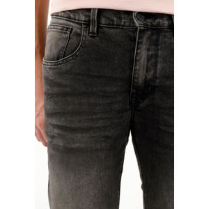 Jean Nudy negro con iluminaciones para hombre
