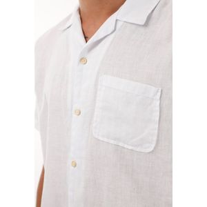 Camisa crudo manga corta en 100% lino para hombre