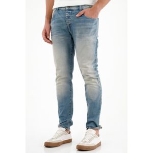 Jean Skinny tiro medio con desgastes localizados para hombre