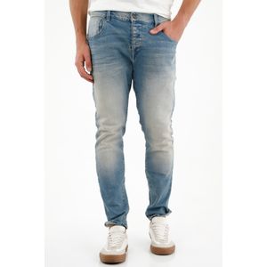 Jean Skinny tiro medio con desgastes localizados para hombre