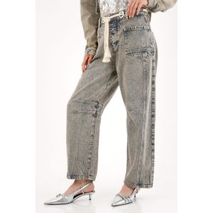 Jean Horseshoe con cordón decorativo para mujer