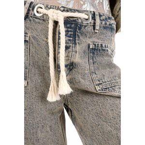 Jean Horseshoe con cordón decorativo para mujer