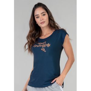Camiseta Mujer Azul Petroleo Oscuro Fi 92714