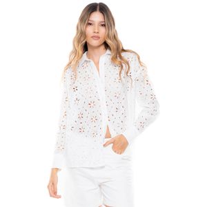 Camisa Oversized En Ojalillo