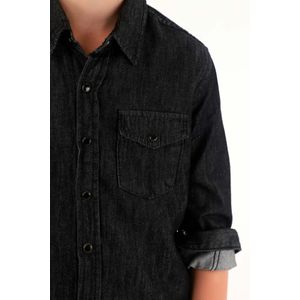 Camisa negra manga larga para niño