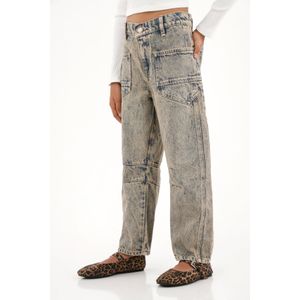 Jean Horseshoe con pigmento vintage para niña