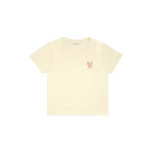 Camiseta crudo con bordado decorativo para mujer