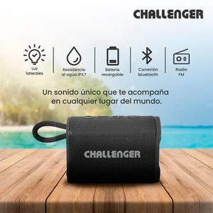 Parlante Inalambrico Portatil Bluetooth SC5W Challenger Negro