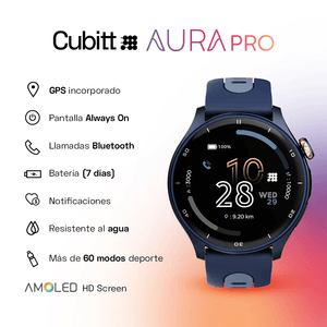 Smartwatch Reloj Inteligente Cubitt Aura Pro 1.43 Pulg. Deepest Blue