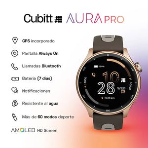Smartwatch Reloj Inteligente Cubitt Aura Pro 1.43 Pulg. Mocha Brown