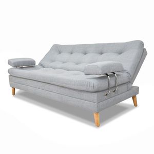 SOFA CAMA COOPER LINO GRIS CLARO